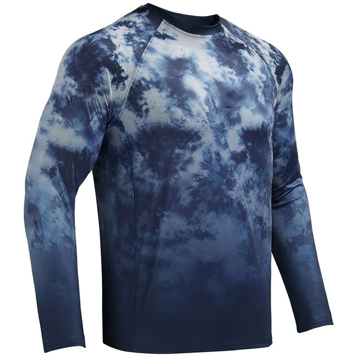 Mens Loose-Fit Fishing T-Shirt-Navy Blue